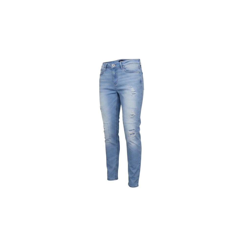 Hollister Jeans Womens 9L W29 L32 Blue Low Rise Super Skinny Distressed Stretch